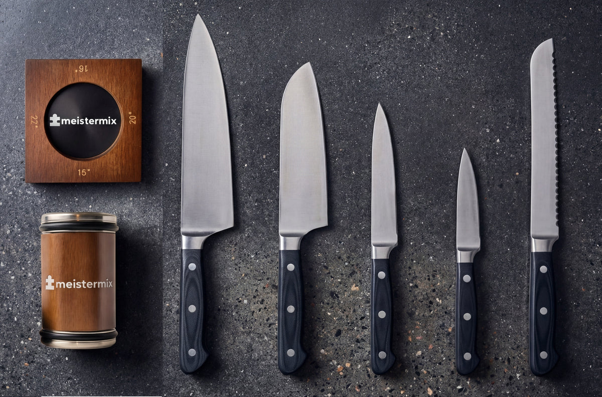 Prezix - Rolling Knife Sharpener with 4 Angles (Schwarz)